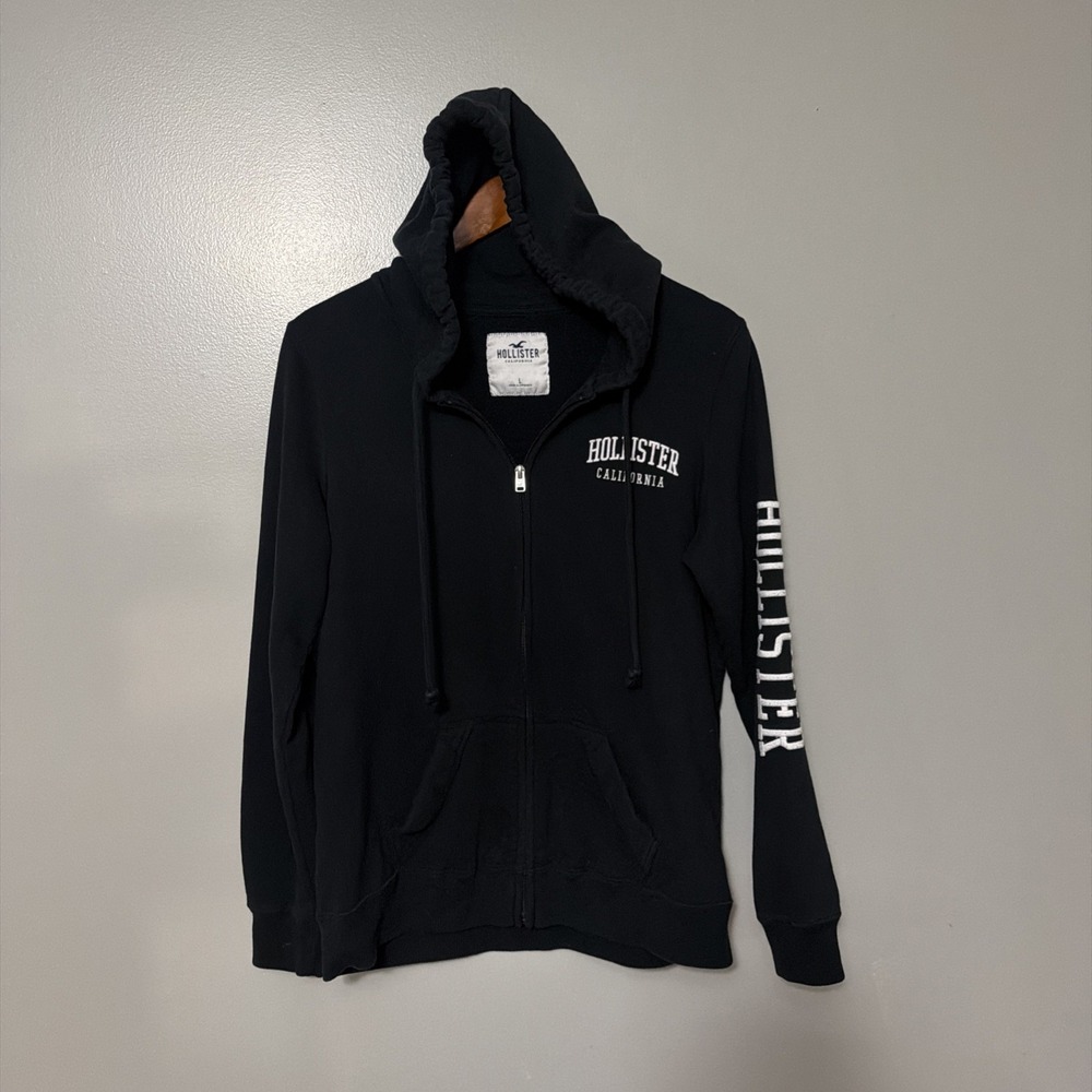 Hollister Women's Black L Southern California Hooded Zip Up Y2K Style Bella Swan